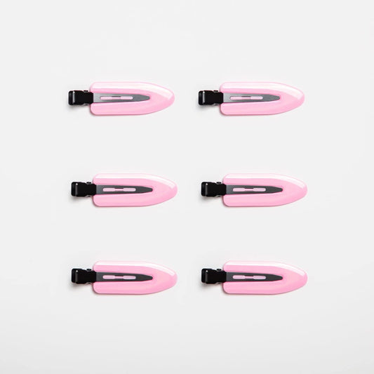 Creaseless No Bend Hair Clips (Pink/Black)