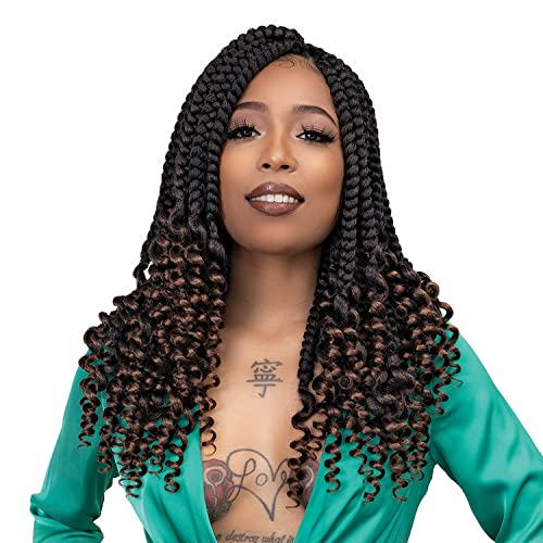 Janet Collection Crochet Braids Nala Tress 2X Jumbo Coi Box Braid 14" (3-pack, BURG)
