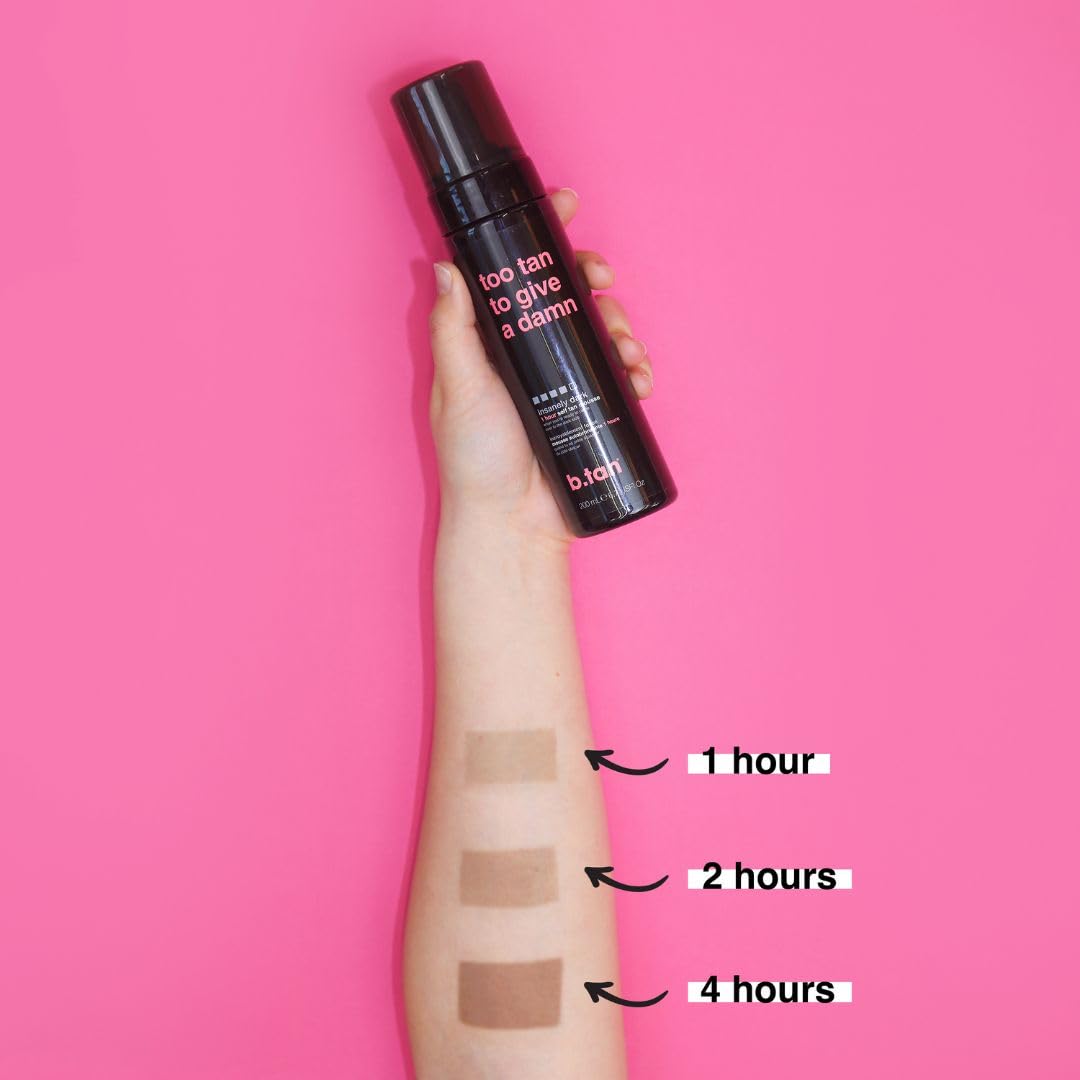 b.tan Ultra Dark Self Tanner | Too Tan - Fast, 1 Hour Express Sunless Tanning Mousse, No Gimmicks, No Fake Tan Smell, No Added Nasties, Vegan, Cruelty & Paraben Free, 6.7 Fl Oz