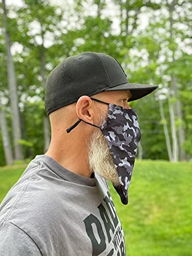 KT Valley Co. Beard Friendly Face Mask for Men with a Beard, Beard Protection for Bearded Men, Reusable and Comfortable