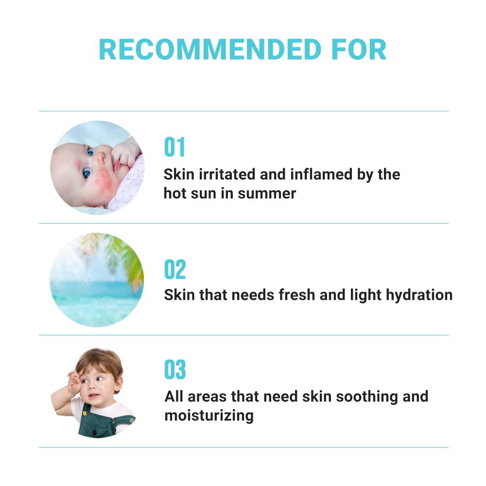 ATOPALM Soothing Gel Lotion 4 Fl Oz, Cooling and Calming Moisturizer for Sensitive, Eczema Prone, Heat Rash Skin, Redness Relief, Lightweight Mild Face and Body Lotion for Baby, Korean Skincare