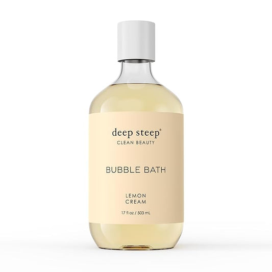 Deep Steep Bubble Bath, Lemon Cream, 17 Ounce
