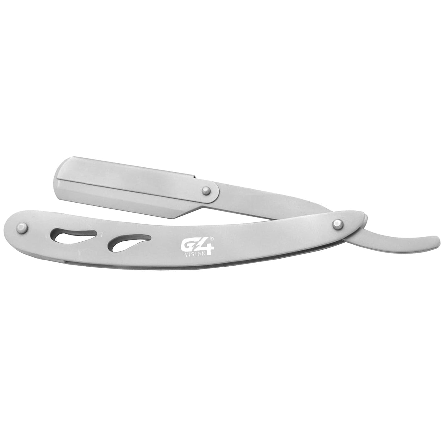 G4 Stainless Steel Straight Edge Barber Shaving Razor Blade for Close Shaving Men Replaceable Blades (Silver)