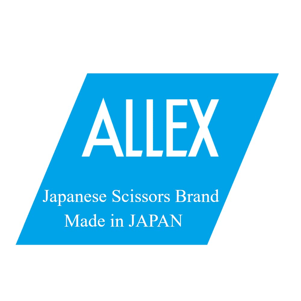 ALLEX Little Skinny Scissors for Office 4.7", All Purpose Slim & Thin Low Profile Scissors, Made in JAPAN, All Metal Sharp Japanese Stainless Steel Blade with Non-Slip Soft Ring, Black