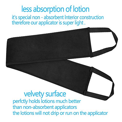 ANSPHIE 2 Pack Self Tanning Mitt Applicator Kit Black Self Tanner Mitt and Tanning Back Applicator, Self Tan Mitt, for Self Tanner, Ultra Soft