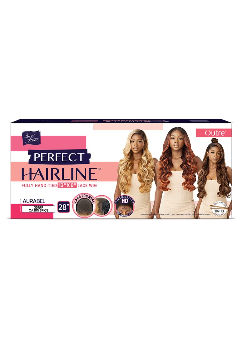 Outre Synthetic Perfect Hairline HD Lace Front Wig - AURABEL (Color:DRFF RED VELVET)