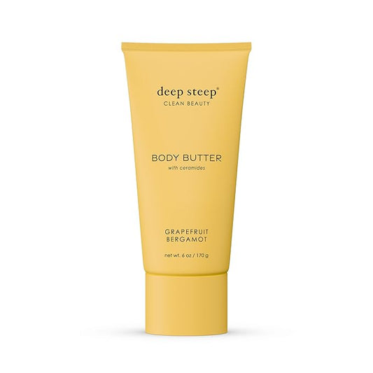 Deep Steep Body Butter with Ceramides for Intense Moisture 6oz (6 Ounces (Pack of 1), Grapefruit Bergamot)