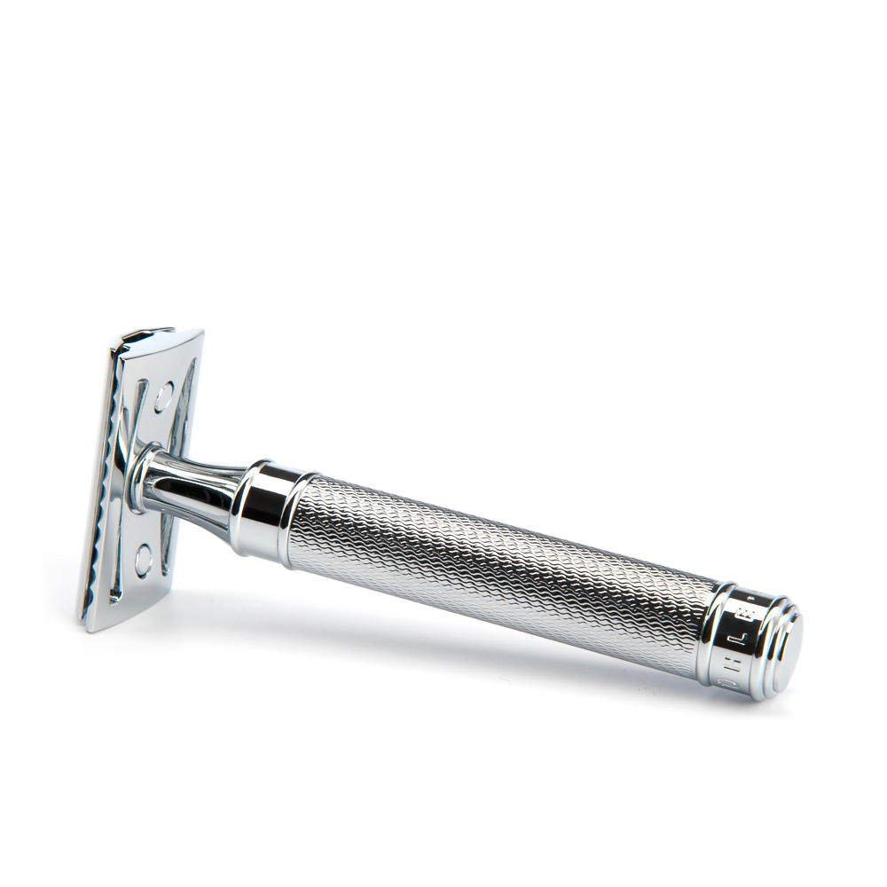 MÜHLE Grande R89 Double Edge Safety Razor (Closed Comb) & MUHLE Plastic Head Cover for Safety Razors