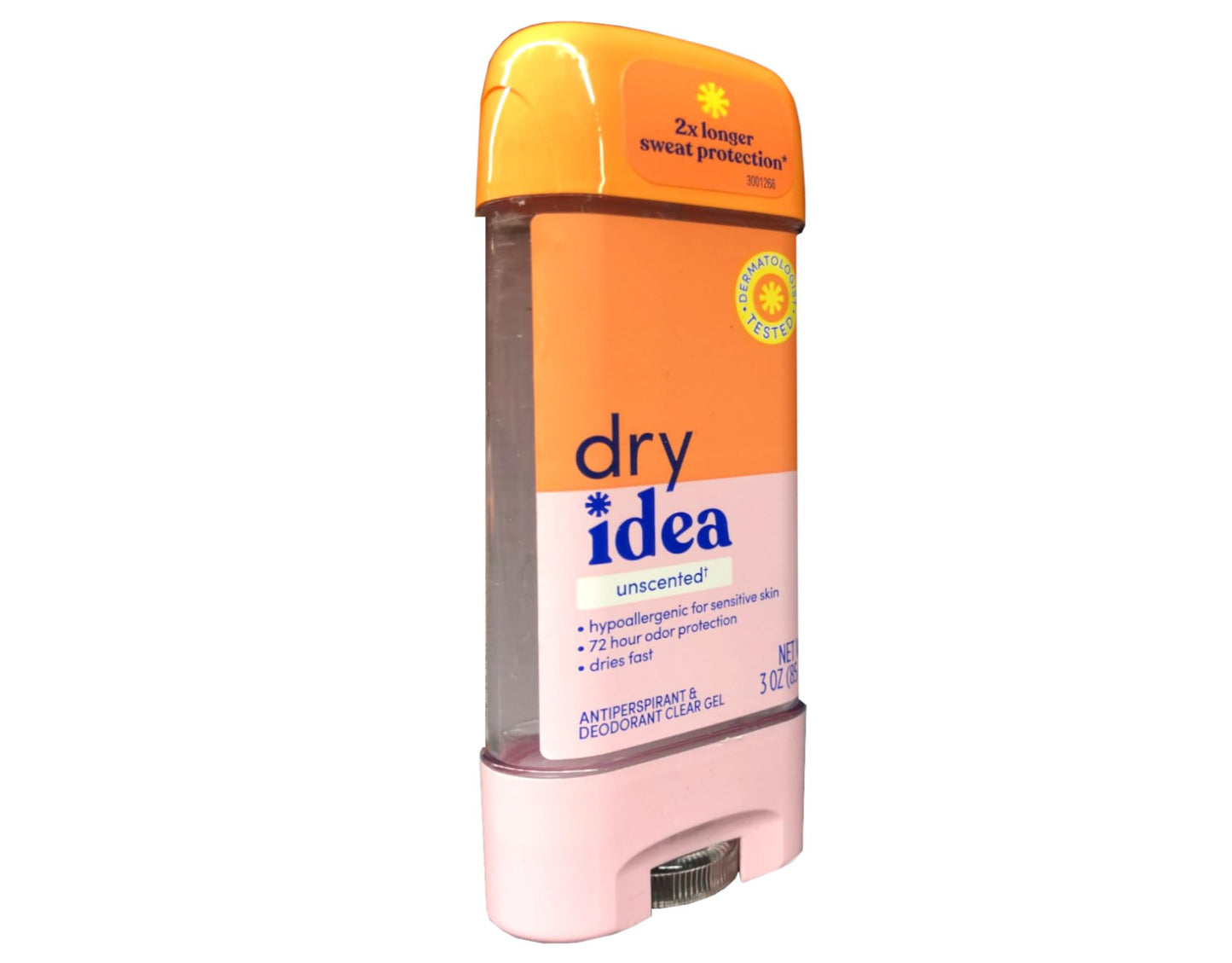 Dry Idea Advanced Dry Unscented Antiperspirant & Deodorant Clear Gel 3 oz (Pack of 8)