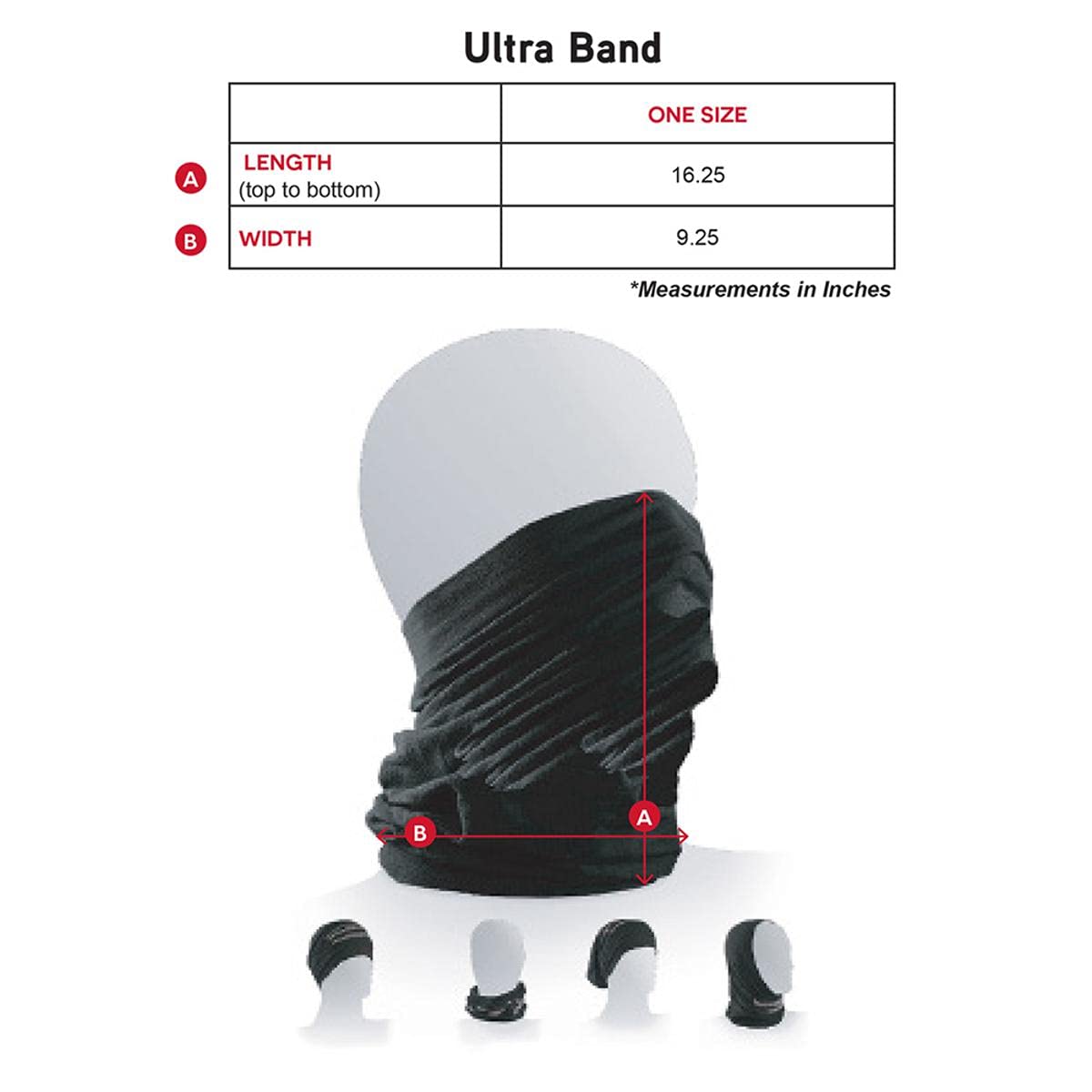 Headsweats Ultra Band-Full Size (Black Skulls)