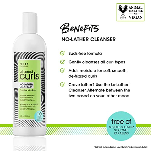 All About Curls No-Lather Cleanser Shampoo & Daily Cream Conditioner | Essential Moisture | Gentle Cleansing | Suds-Free | All Curly Hair Types