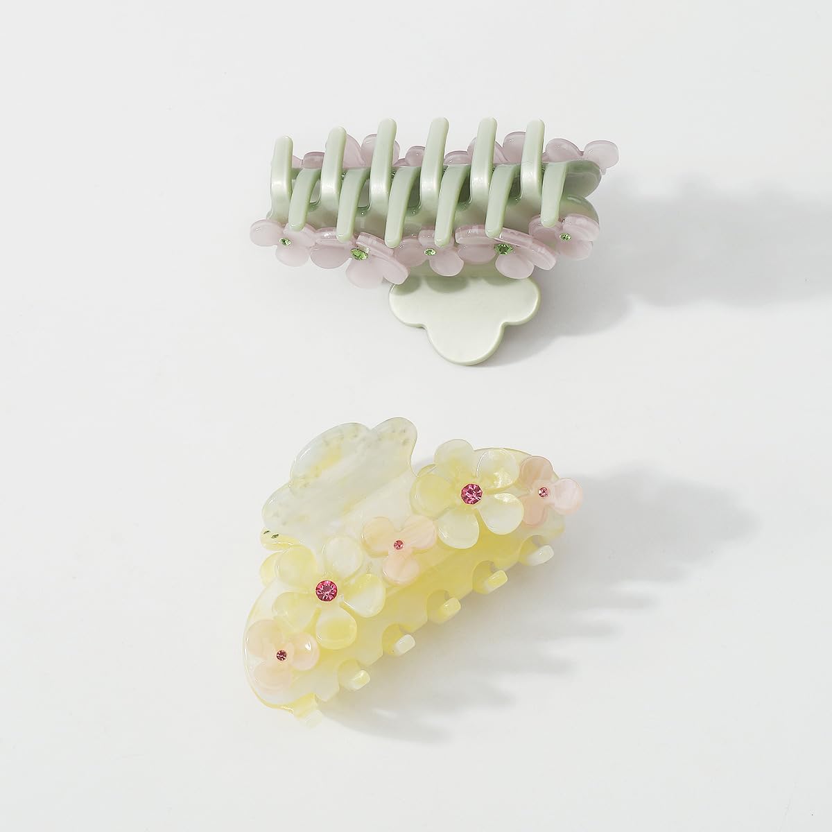 Lovely Floral Hair Clip,Acetate Claw Clip for Women,Women Hair Accessories,Yellow