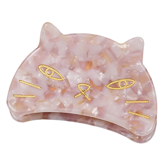 Cute Cat Head Hair Clips,Cellulose Acetate Hair Clips,Small Claw Clips for Girl,Hair Accessories,S5