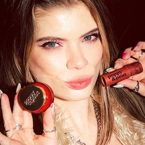 Poppy & Pout Cinnamint Jumbo Lip Balm | All Natural Lip Balms & Moisturizers | Hydrates with Beeswax, Vitamin E, Organic Coconut Oil | Cruelty-Free | Lip Balm in Recyclable Cardboard Tube