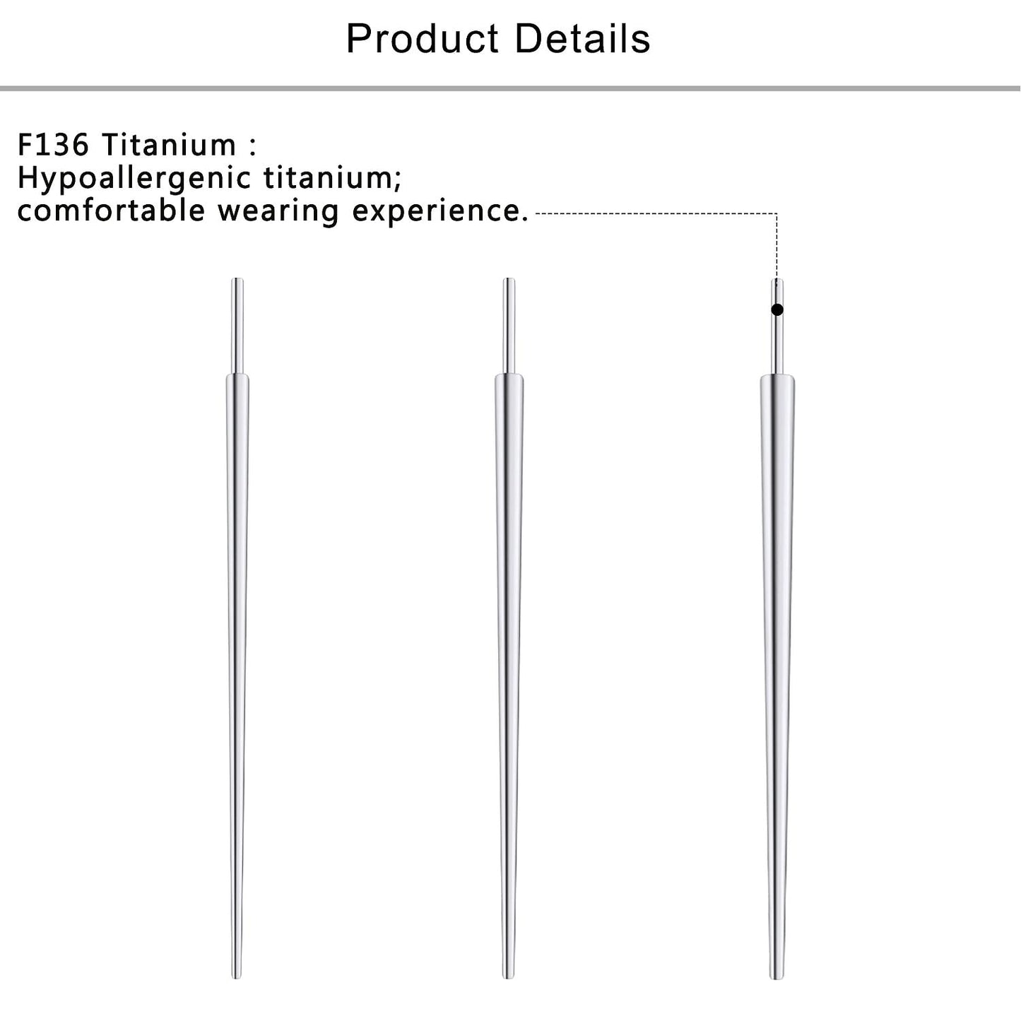 Lcolyoli Piercing Taper Titanium Nose Piercing Kit Ear Piercing Kit 20G 18G 16G Threadless Piercing Changing Tool Insertion Tool for Nose Lip Monroe Ear Tragus Helix Stretching Assistant Tool