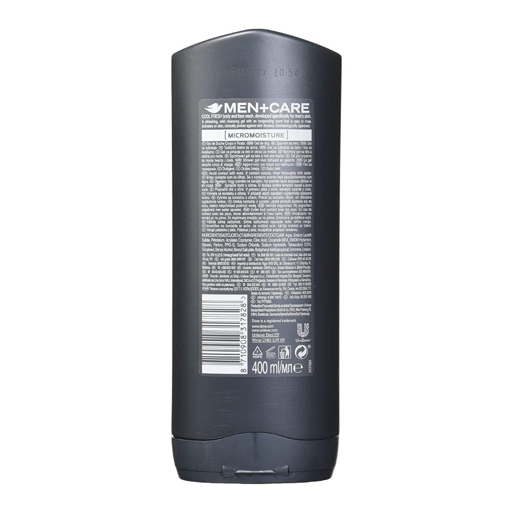 Dove Men + Care Body and Face Wash Variety 3 Flavors - Clean Comfort, Cool Fresh, and Minerals + Sage - 13.5 Oz (400ml), Total: 40.5 Ounce
