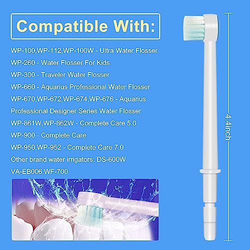 IIYL Replacement Tips for Waterpik Aquarius Water Flosser Waterpik Toothbrush Replacement Heads (6 Brush Head Tips)