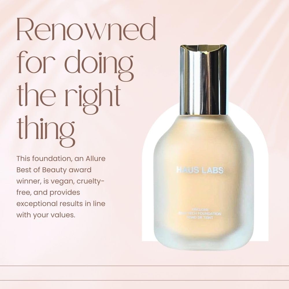HAUS LABS BY LADY GAGA Triclone Skin Tech Medium Coverage Foundation with Fermented Arnica 330 Medium Cool