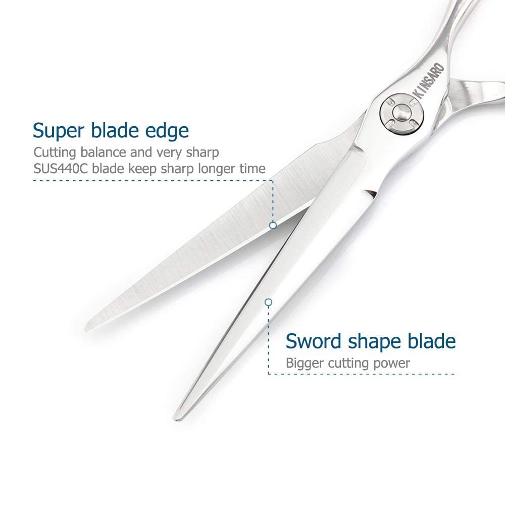5.5 INCH Hair Cutting Scissors Hair Scissors Professional Haircut Scissors Hair Shears and 6 INCH Hair Thinning Scissors Thinning Shears Hair Scissors Set Kinsaro