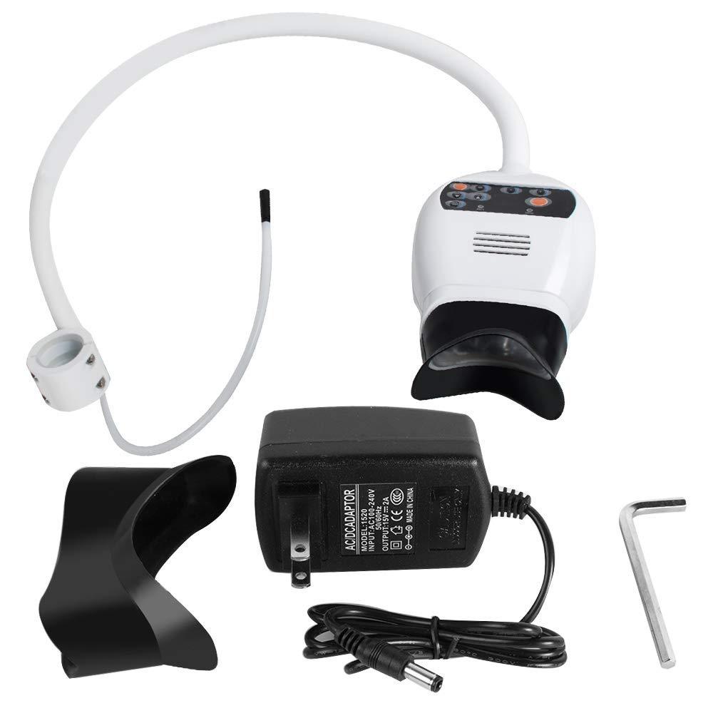 New LED Dental Teeth Whitening Bleaching Machine 3 Mode Teeth Whitener Light Lamp Accelerator Holding on Dental Chair by Superdental