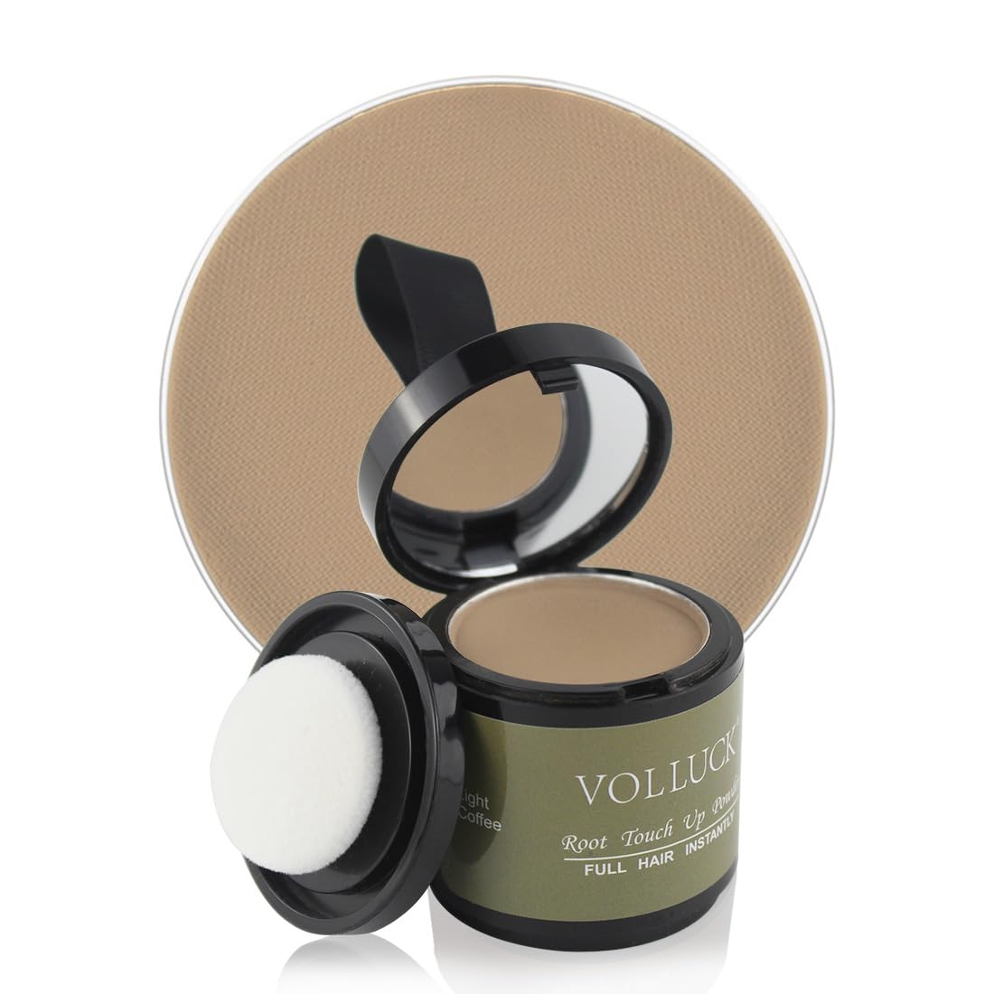 Hairline Powder for Women Men, VOLLUCK Root Touch Up Hair Powder Root Cover Up Hair Color Powder 0.35 Ounce, Hair Shadow Powder Cover Your Root Concealer, Bald Spots, Eyebrows, Light Coffee