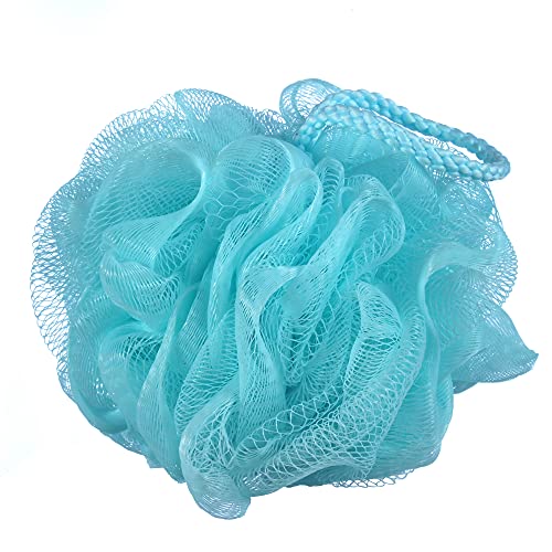 iboodi 60g/pcs Mesh Bath Pouf Shower Loofahs Shower Puff Pack of 4 (Blue)