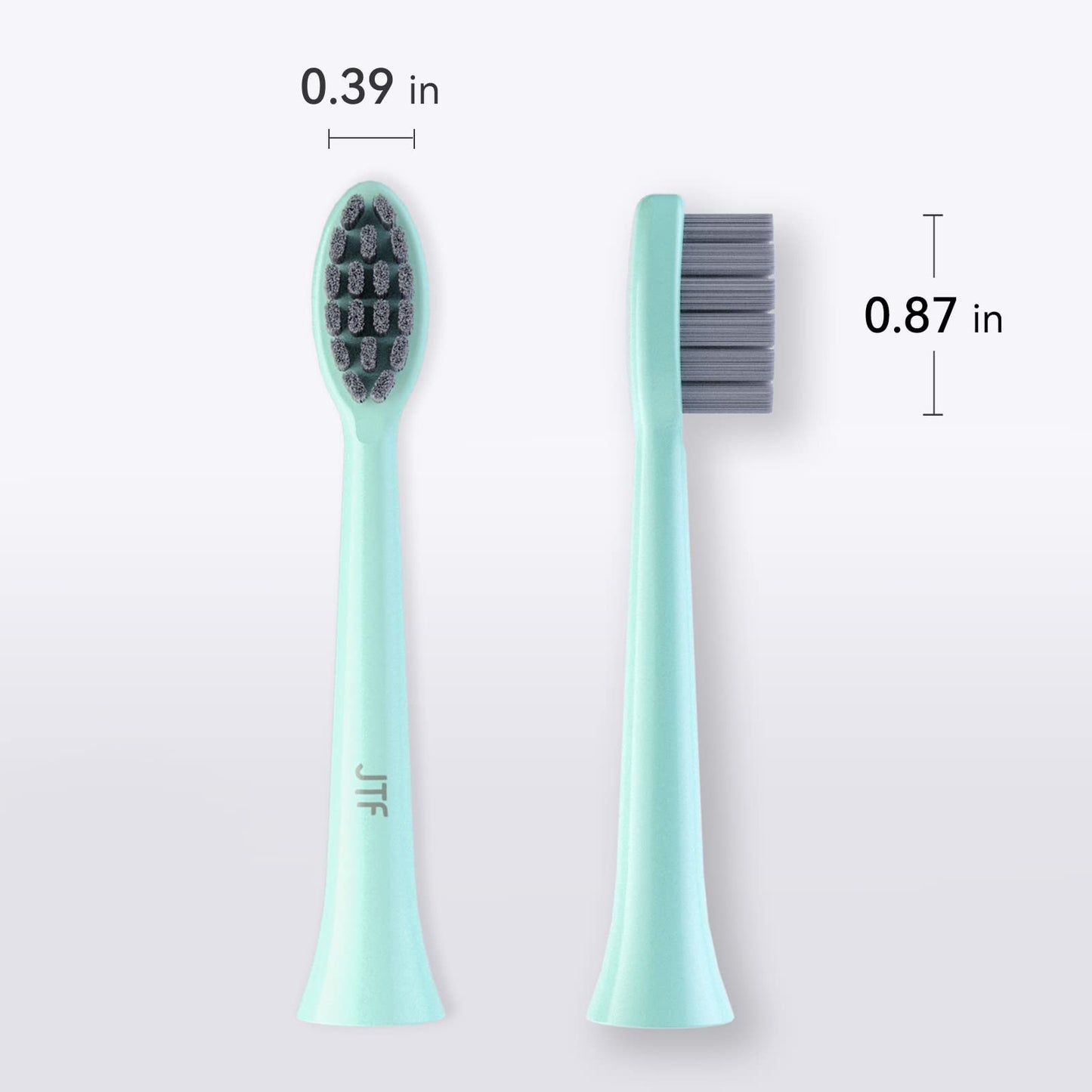 JTF Sonic Smart Toothbrush Genuine Gentle Brush Heads, 3 Pack, Green, P200