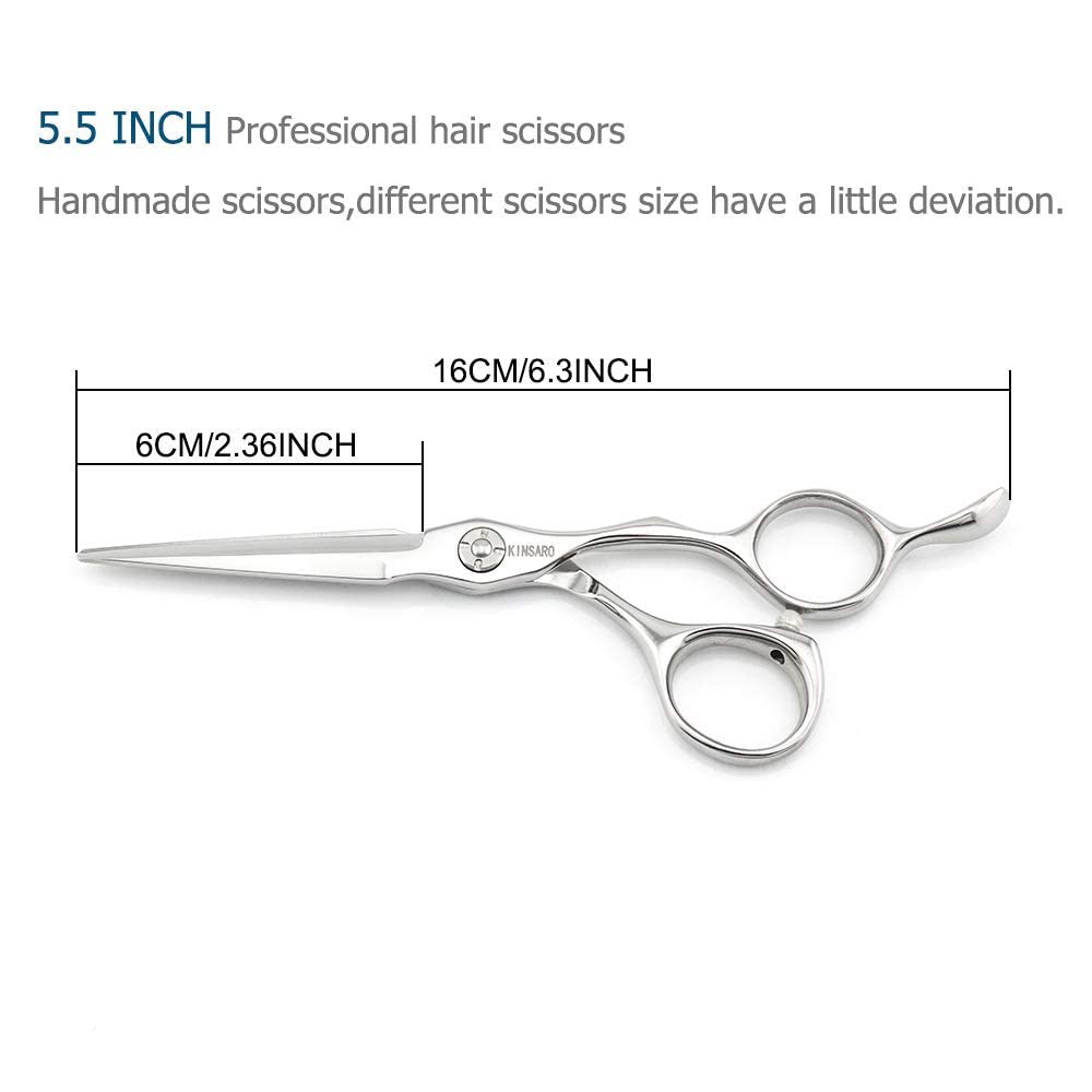 5.5 INCH Hair Scissors Hair Cutting Scissors Hair Shears Barber Scissors and 5.5 INCH Hair Thinning Scissors Thinning Shears Barber Scissors Set Kinsaro