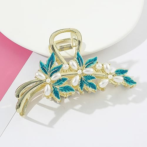 Eddie Munson Butterfly, Flower, and Leaf Hair Claw Clips Set for Women and Girls - Metal Large Hairpins for Thin, Thick, Long, or Short Hair (3 PCS)
