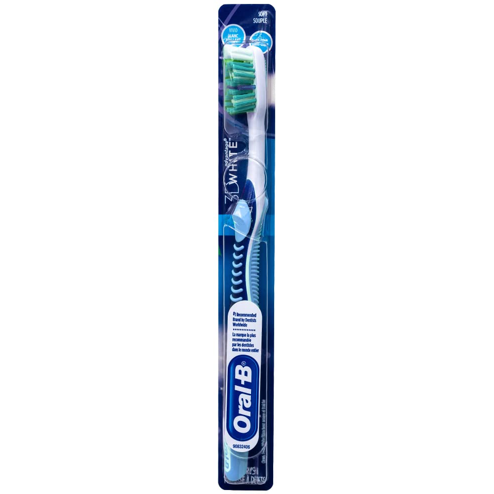 Oral-B 3D White Vivid Toothbrush, 35 Soft (Colors Vary) - Pack of 6