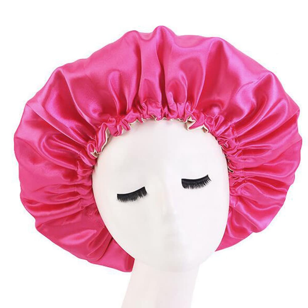 Satin Bonnet Silk Bonnet For Curly Hair Bonnet Braid Bonnet For Sleeping Bonnets For Women Large Double-layer Adjustable