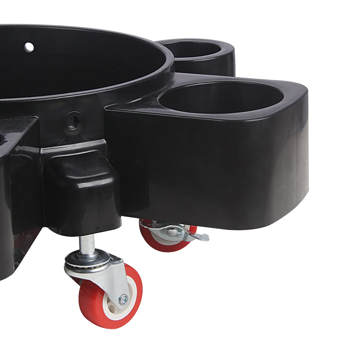 LCGP Bucket Dolly 5 Gallon Car Wash Professional Detailing Bucket Dolly with Heavy Duty Wheel Casters, Black