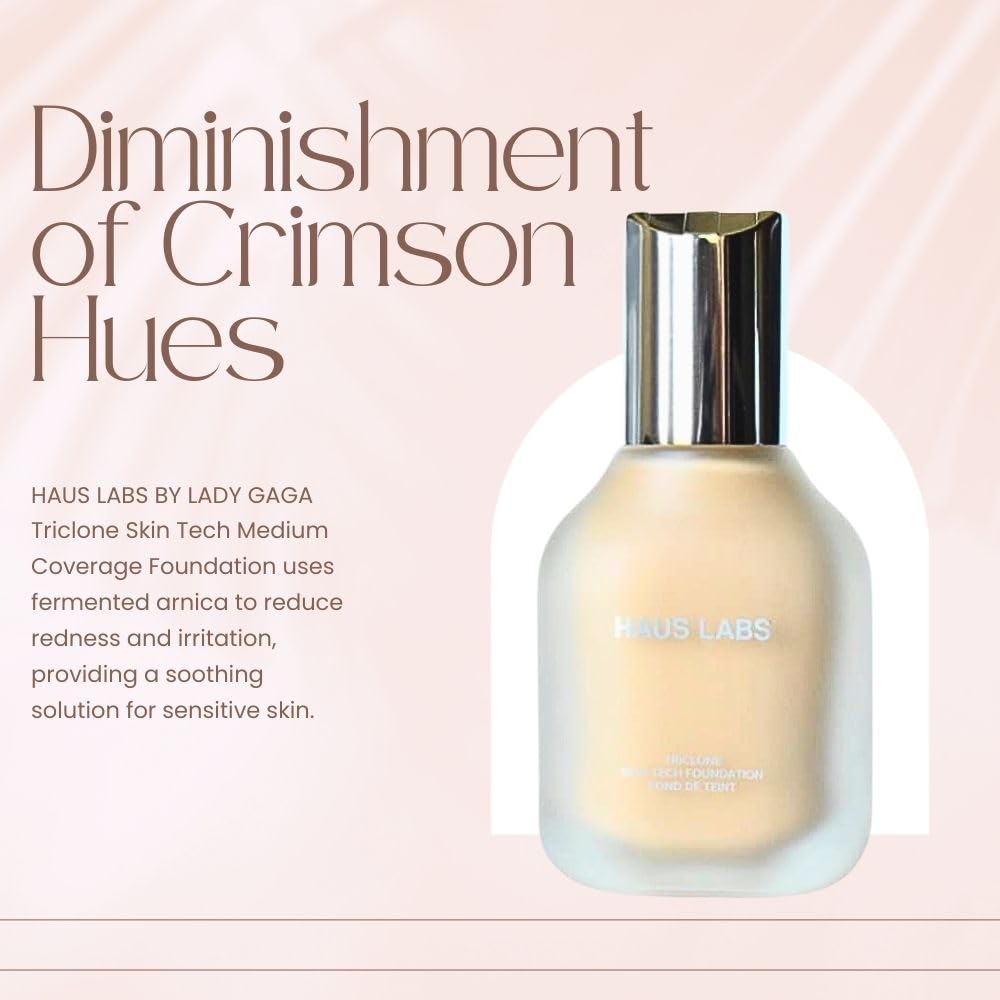HAUS LABS BY LADY GAGA Triclone Skin Tech Medium Coverage Foundation with Fermented Arnica 330 Medium Cool