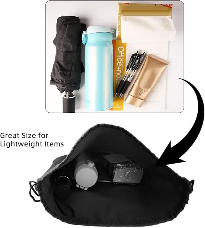 GoodtoU Drawstring Backpack Bulk, 60 Pcs Draw String Bags Cinch Bag Drawstring Gym Bag Sackpack Drawstring Bags for Women Men, Black