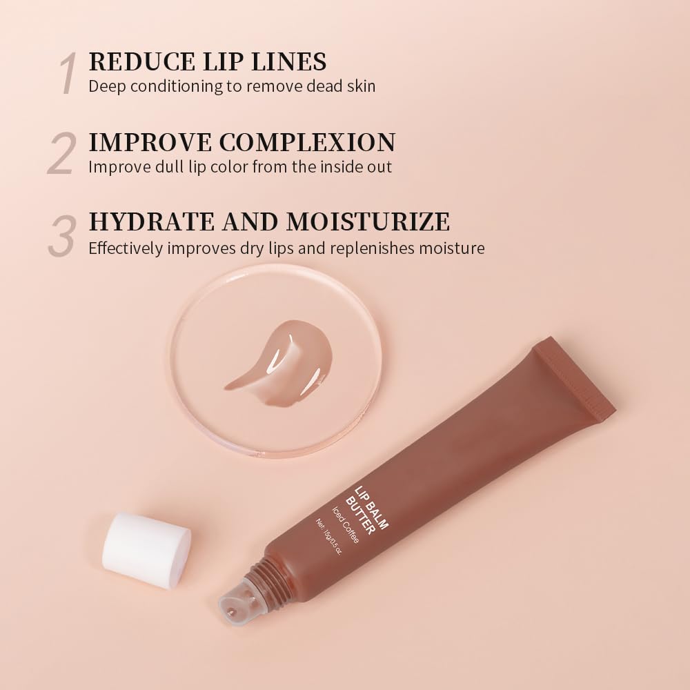Summer Butter Lip Balm, Moisturizing Hydrating Natural Lip Care, Rich in Nutrients for Soft Smooth Lips (Mint)