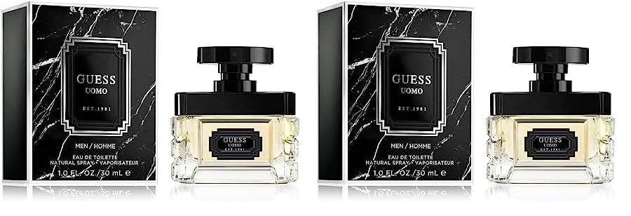 GUESS UOMO Eau de Toilette, 1.0 Fl Oz (Pack of 2)