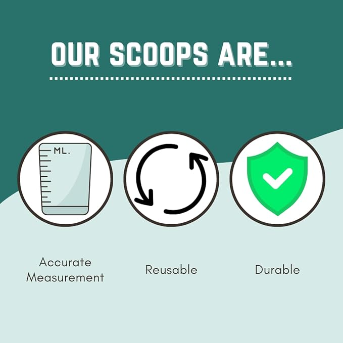3/8 Cup (3 Oz. | 6 Tablespoon | 90 mL) Long Handle Scoop for Measuring Coffee, Pet Food, Grains, Protein, Spices and Other Dry Goods (Pack of 100)