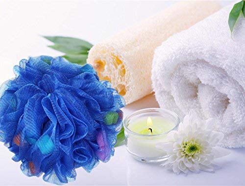 BTYMS Premium Mesh Poufs (65g/pcs) Bath Sponges Shower Loofahs Exfoliating Shower Puff - Great for Body Wash Pack of 4