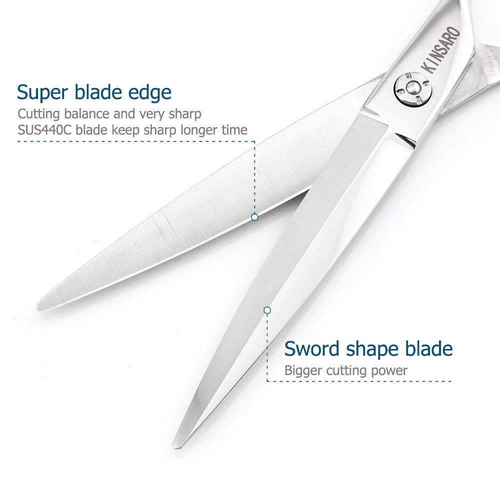 7 INCH barber scissors hair cutting scissors sliding cutting scissors 5.75 INCH hair thinning scissors thinning shears Kinsaro