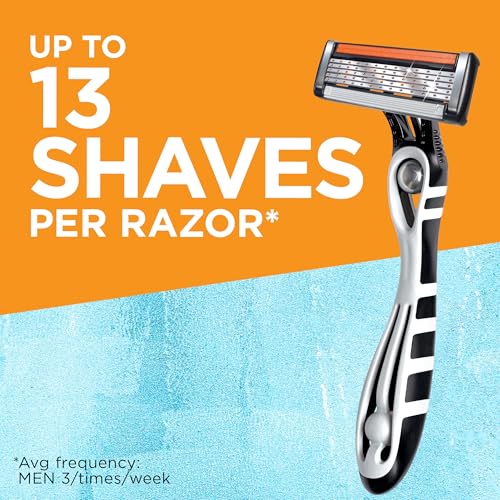 BIC Flex 5 Titanium 5-Blade Disposable Razor for Men, Sensitive Skin Razor For a Smooth, Comfortable and Close Shave, 4 Piece Razor Set