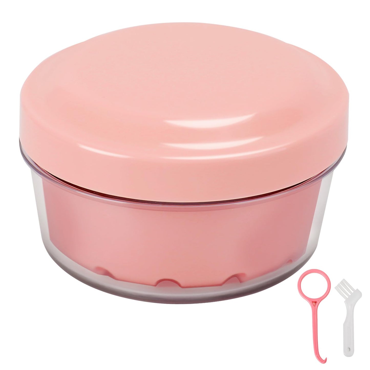 Leakproof Denture Bath Case, Denture Soak Case for Travel, Portable Denture Container Cups Box for Braces/Mouth Guard/Night Guard/Retainers, with Brush and Removal Tool – Pink