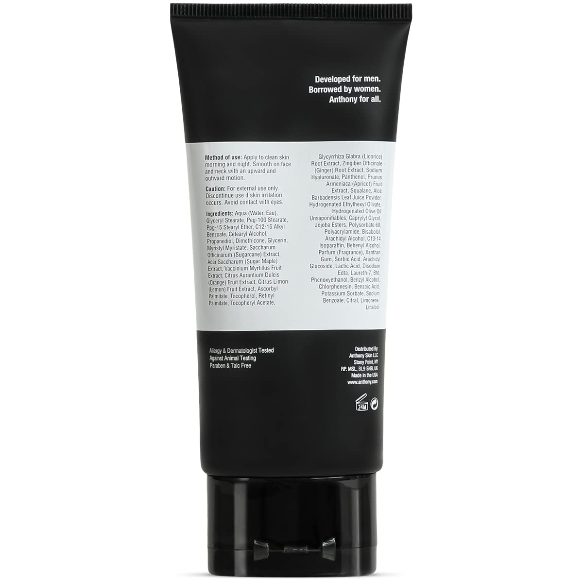 Anthony Essentials Duo Glycolic Facial Cleanser for Men and All-Purpose Facial Moisturizer - Men’s Hydrating Lotion for Dry Skin