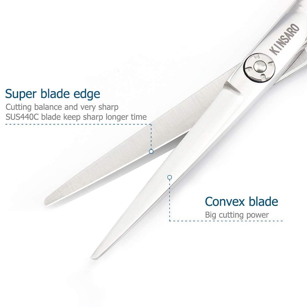 Hair Scissors Set 5.75 Inch Hair Shears Hair Cutting Scissors 6 InchThinning Shears for Men Hair Thinning Scissors Barber Thinning Shears Kinsaro
