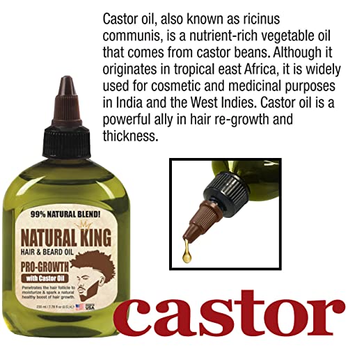 SFC Natural King Pro-growth Castor Hair & Beard Oil 2.5 oz.