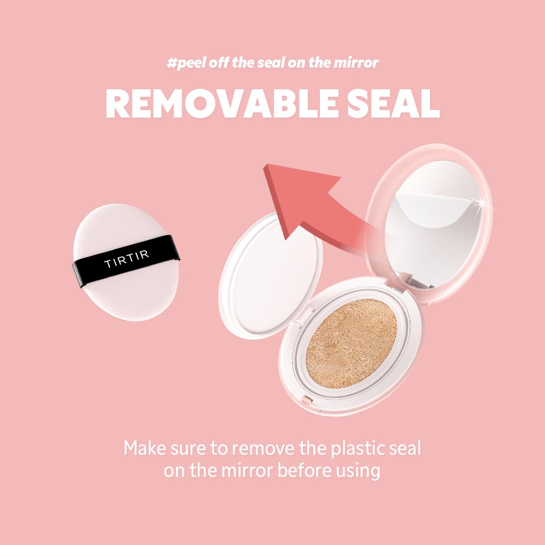 [*Mini Size*] TIRTIR All Cover Pink Cushion | Korean Cushion Foundation, (#43N Deep Cocoa, 0.15 Fl Oz)