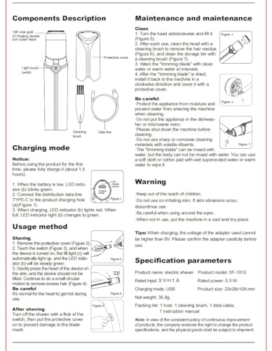 Hair Removal Device(2023), Facial Hair Removal for Women, Rechargeable Hair Remover for Women, Facial Hair Remover for Face, Upper Lip, Chin, Included 2 x Replacement Heads