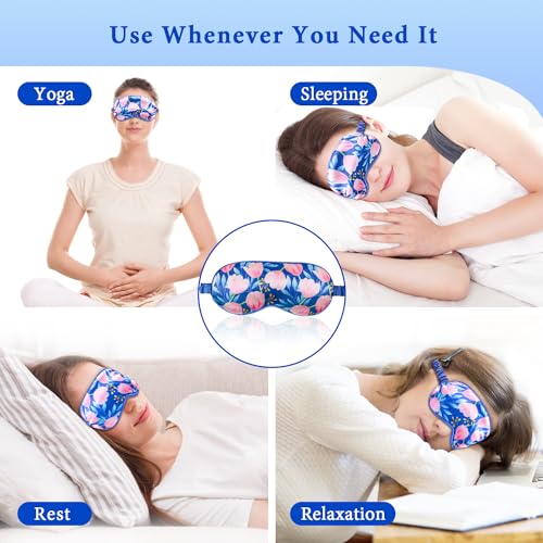 Cooling Eye Mask, Gel Eye Mask for Dark Circles, Migraines, Eye Surgery, Warm Compress for Eyes, Eye Mask for Dry Eyes, Blepharitis & Stye Eye Treatment, 3 in 1 Weighted Eye Mask for Sleeping(Blue)