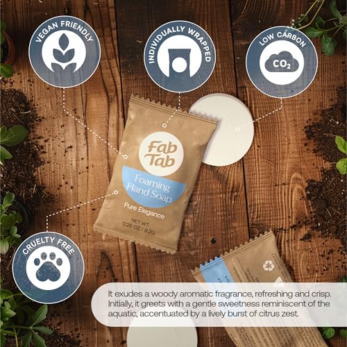 FABTAB Foaming Hand Soap Kit - Natural Hand Soap - Bathroom Hand Wash - Plant-Based - No Harsh Chemicals - Boutique Hotel scent - 4 Pack. Makes 4 x 11.9 fl oz (Bottle Not Included)