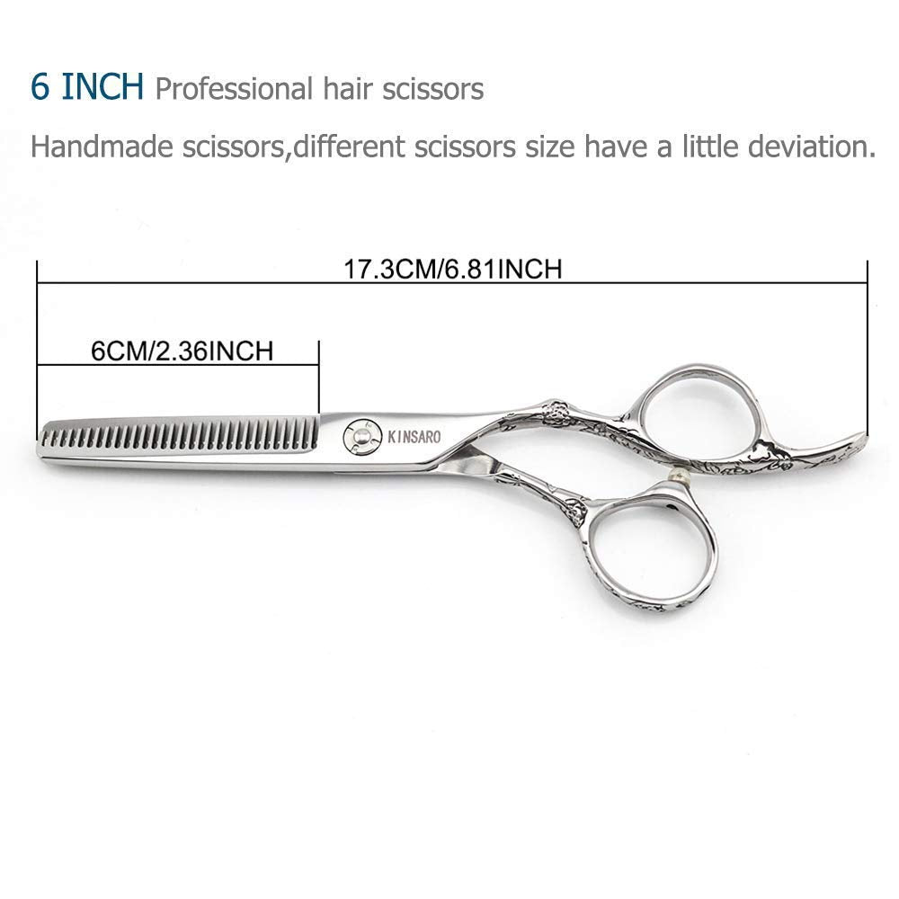 6 INCH Hair Cutting Scissors and 6 INCH Hair Thinning Scissors Barber Scissors Kinsaro Hair Scissors Set