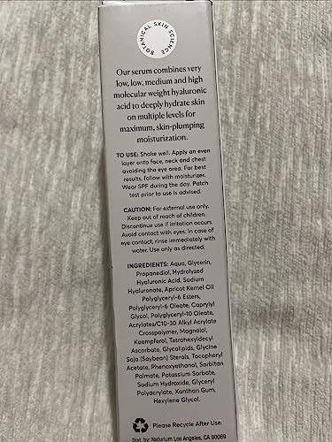 Naturium Quadruple Hyaluronic Acid Serum 5%, Hydrating & Plumping Face Serum, Anti-Aging & Moisturizing Skin Care, Fragrance-Free, 1 oz